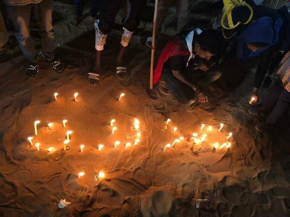 ايقاد الشموع في موكب #شهداء_مجزرة_القيادة_العامة