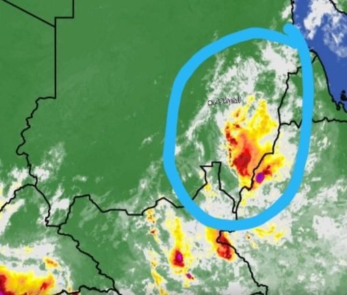 هطول أمطار في 6 ولايات سودانية وتقترب من الخرطوم