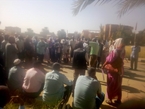 احتجاجات في تلفزيون السودان "بالصور"