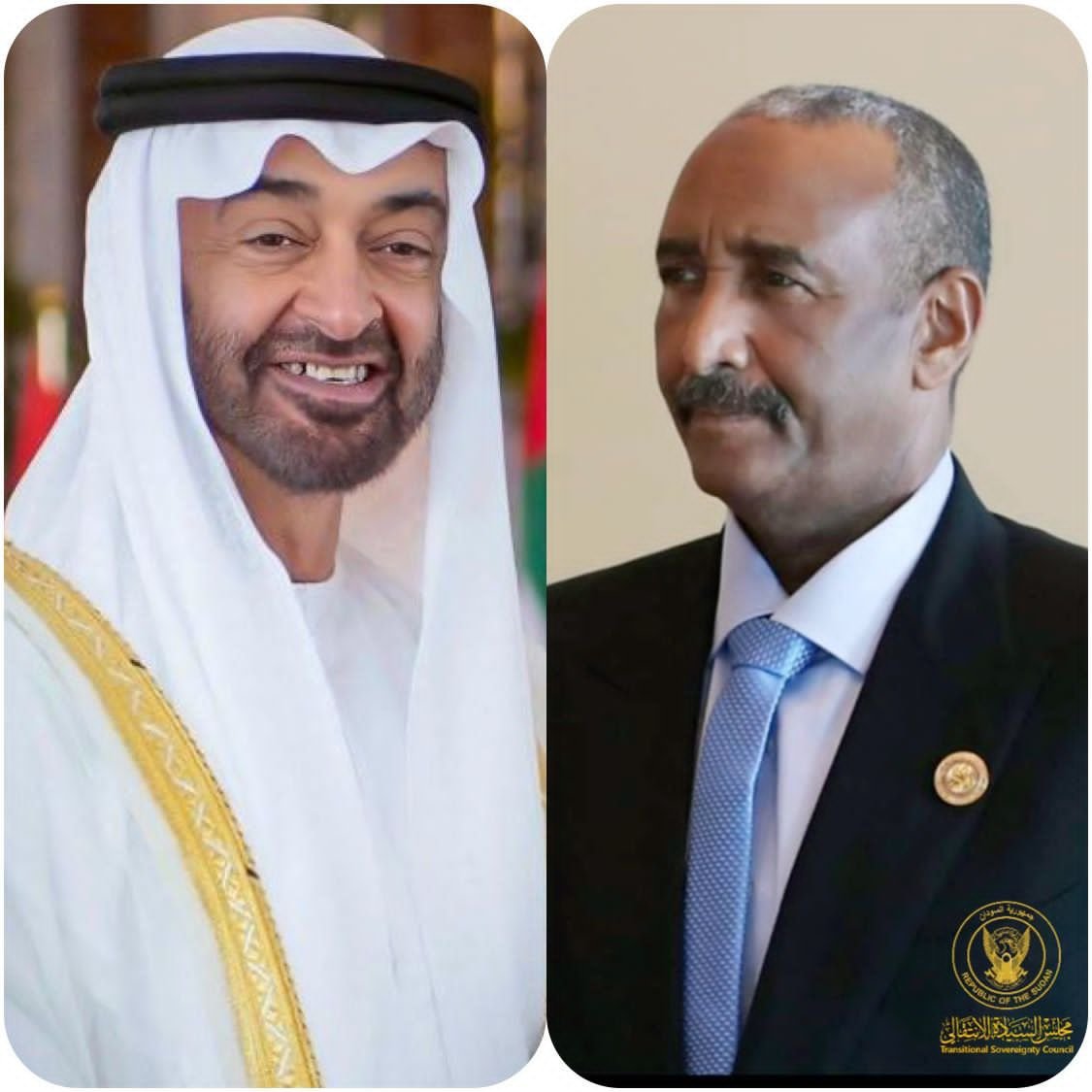 عاجل : البرهان يرسل رسائل إلى رئيس الإمارات ونائبه حاكم دبي وولي عهد أبو ظبي