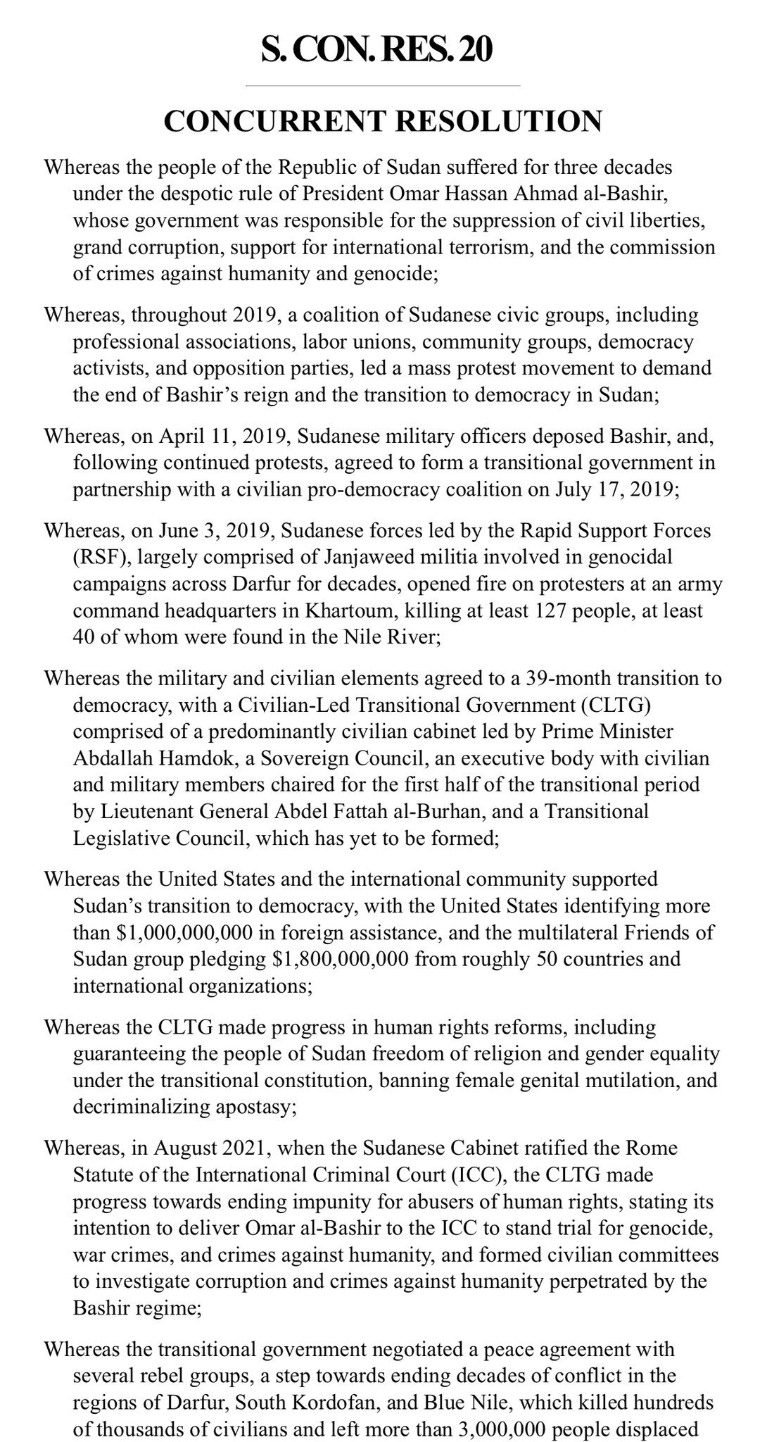 مجلس الشيوخ الأمريكي يجيز مشروع قرار لادانة الانقلاب العسكري في السودان .. تعرف على أبرز بنوده