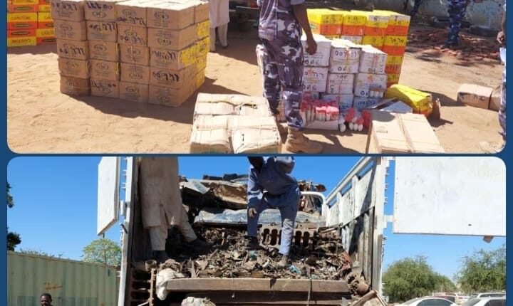 السودان.. ضبط كميات ضخمة من الكريمات المهربة مخبأة داخل “خردة”