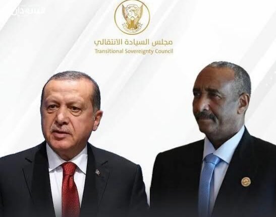 البرهان يجري اتصالاً هاتفياً مع أردوغان حول الحرب في الشرق الأوسط والهجوم على تركيا