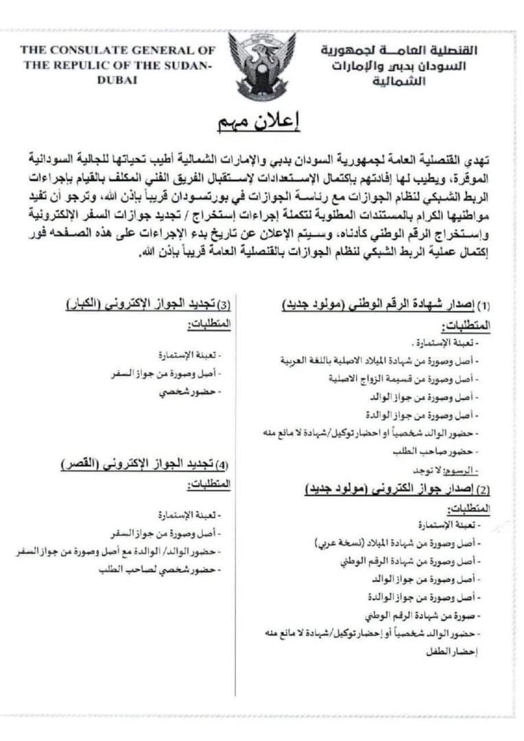شروط التقديم لاستخراج الأوراق الثبوتية 