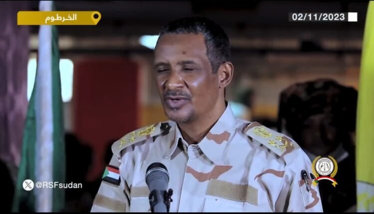 توجيه من حميدتي لقائد في قوات الدعم السريع