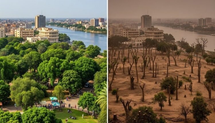 تدهور الغطاء النباتي في الخرطوم