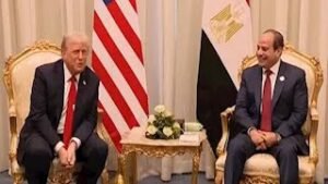 الرئيس الأمريكي يصل شرم الشيخ للمشاركة في قمة السلام