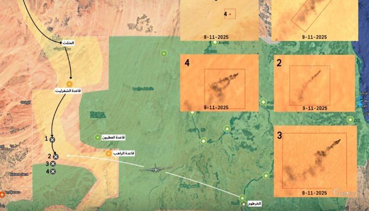 متعقب للقصف الجوي يكشف تنفيذ الجيش السوداني ضربات جوية قوية دمرت امدادات عسكرية لقوات الدعم السريع فادمة من الإمارات