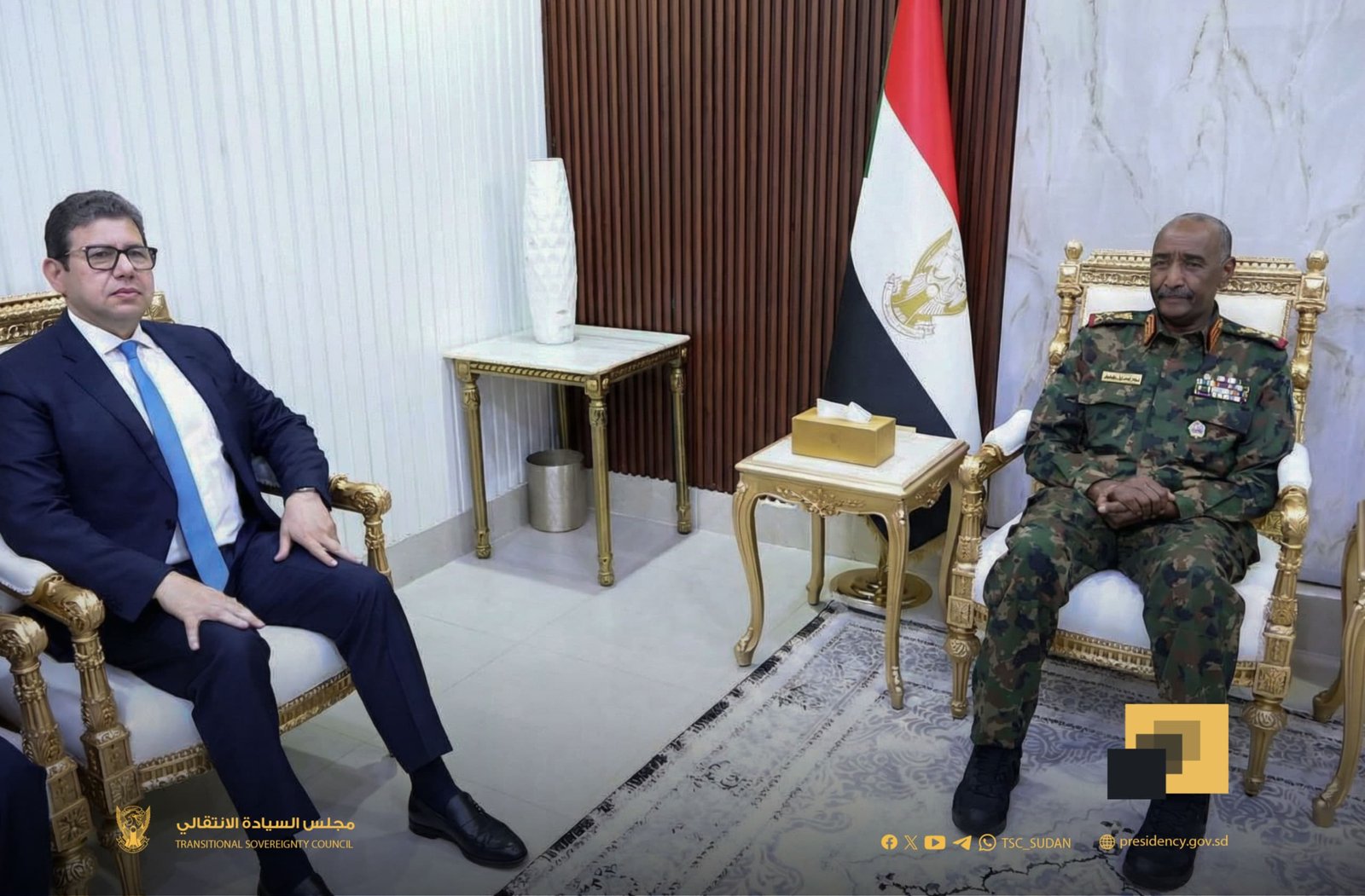 عاجل .. تفاصيل لقاء بين البرهان ورئيس المخابرات المصري