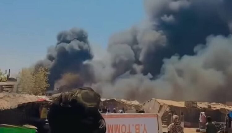 قصف بطائرة مسيرة يدمر سوق على الحدود مع تشاد وحريق كامل لمركز إمداد وقود الدعم السريع