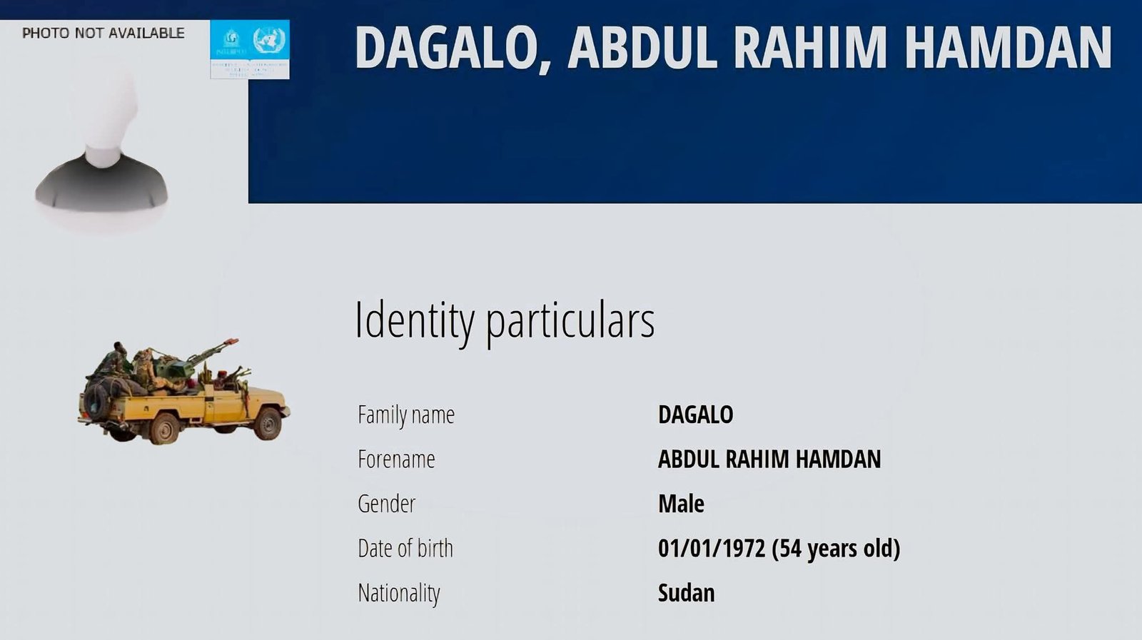 الإنتربول تدرج عبد الرحيم دقلو شقيق حميدتي في قائمة النشرات الخاصة الإنتربول تدرج عبد الرحيم دقلو شقيق حميدتي في قائمة النشرات الخاصة