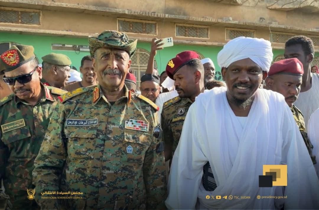 البرهان من أزرق طيبة يهدد بمحاسبة من يحرضون ضد الجيش والسودان ويعلن شروط الهدنة ويرحب بمن يضع السلاح