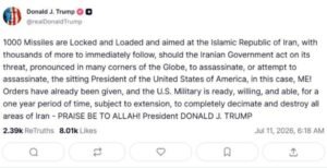 تهديد أميركي غير مسبوق.. ترامب يكشف السيناريو الأخطر لإيران تهديد أميركي غير مسبوق.. ترامب يكشف السيناريو الأخطر لإيران