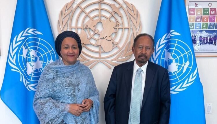 حمدوك يبحث مع نائبة الأمين العام للأمم المتحدة سبل إنهاء الحرب في السودان